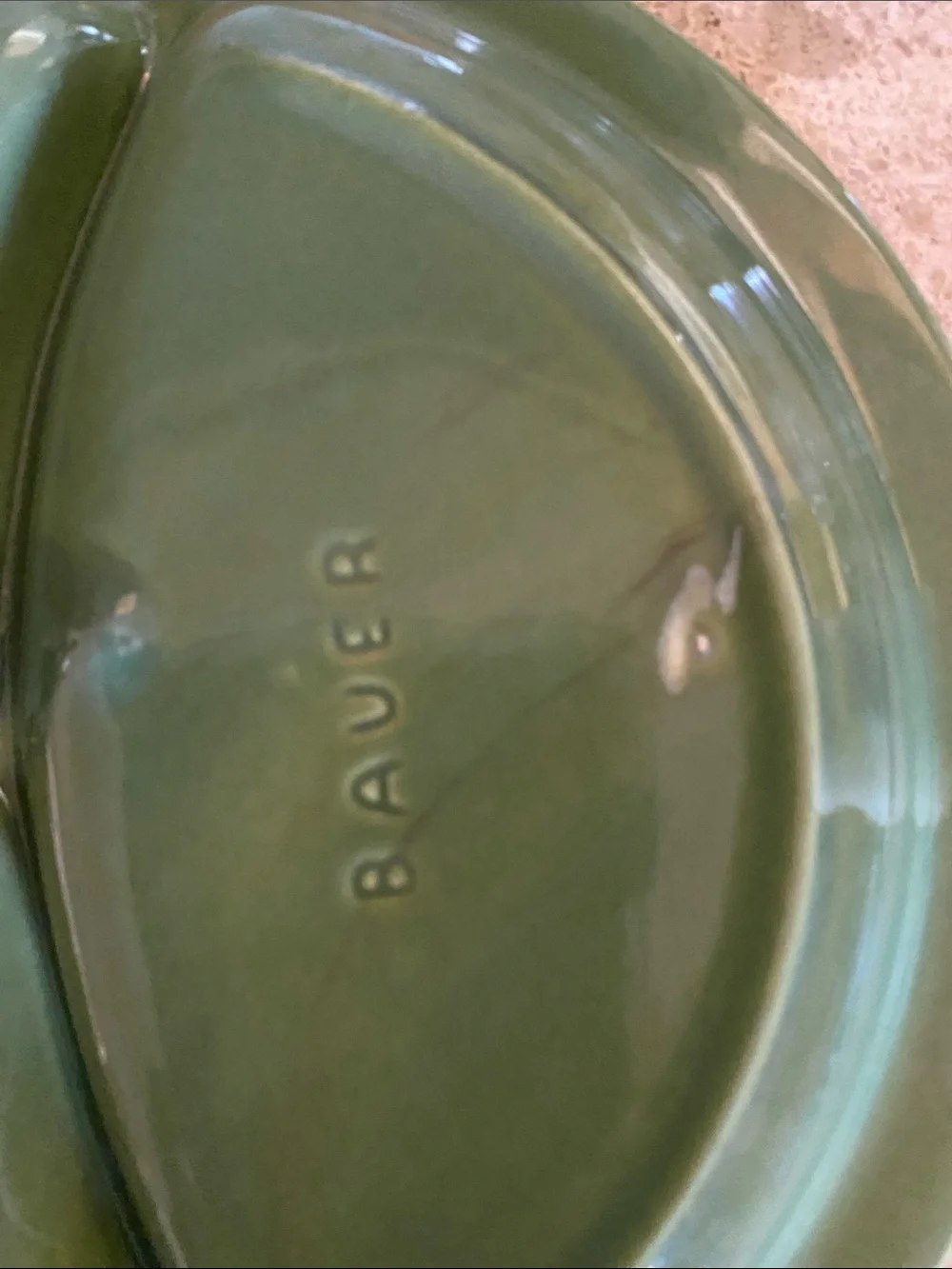 Vintage Bauer Plates- Classic Divided Design - Picture 8 of 10